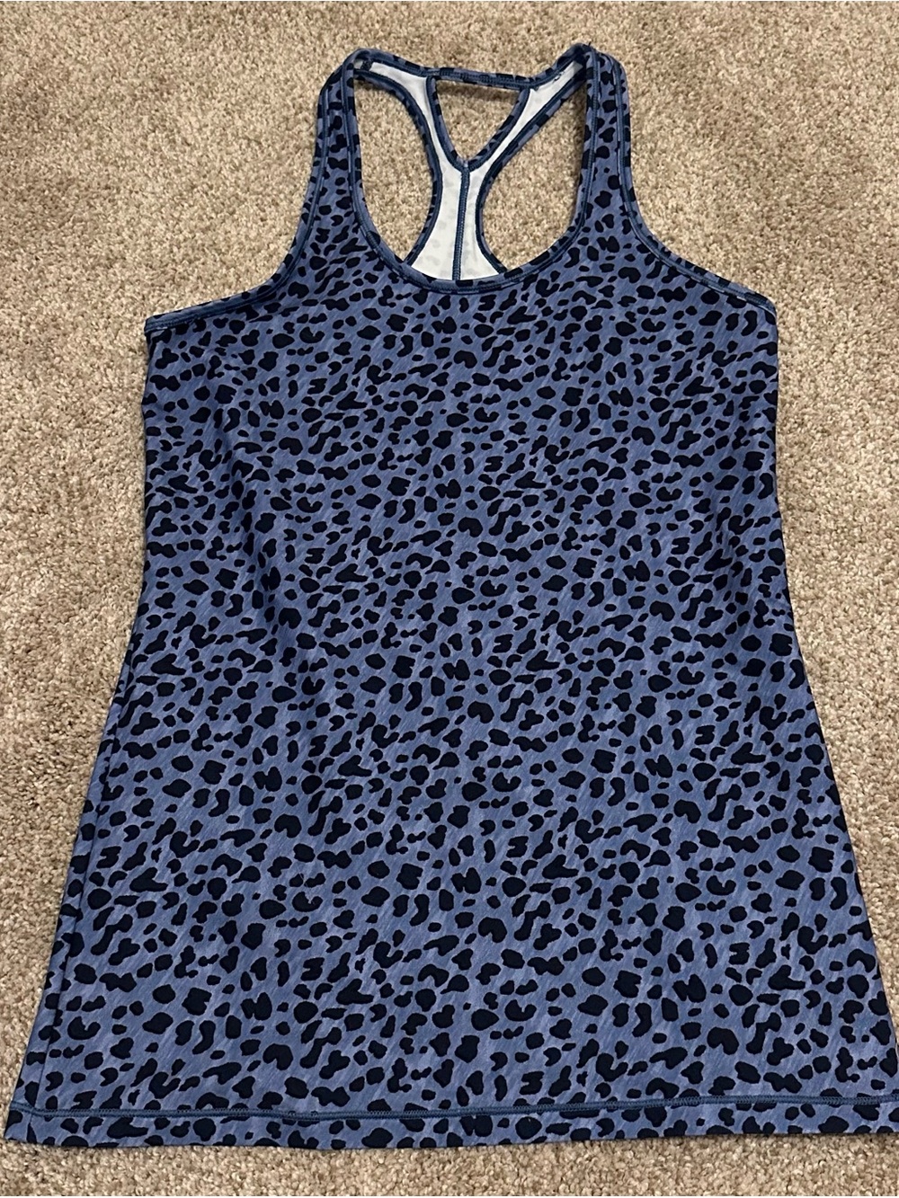 Calia Blue Leopard Print Racerback Tank Top - Women